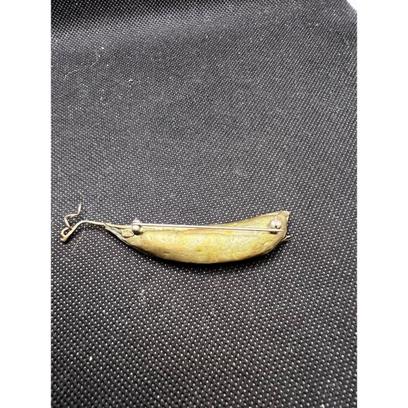 Michael Michaud Silver Seasons peapod brooch bronze freshwater pearl pin 3" - Picture 10 of 12